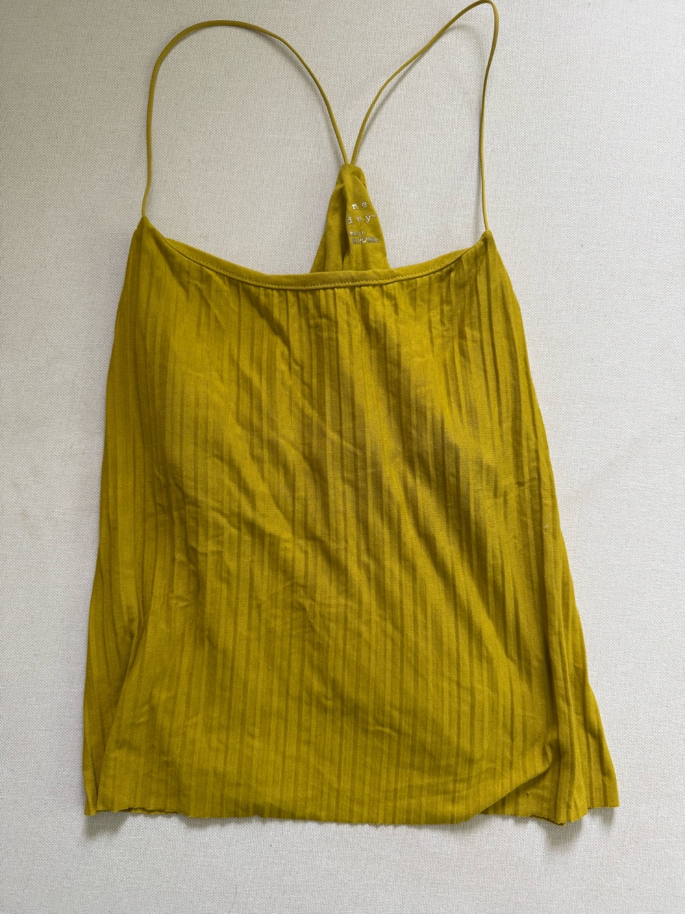 Women's Ribbed racer Back Spaghetti Strap Tank Top